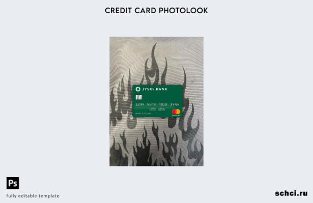 цифровая загрузка Дания Jyske Bank Mastercard Photolook передний шаблон